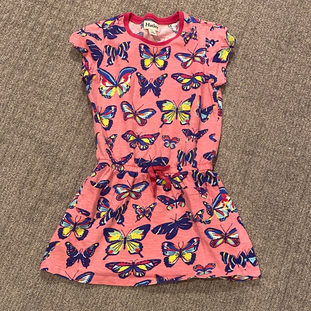 Hatley Pink and Blue Butterfly Dress